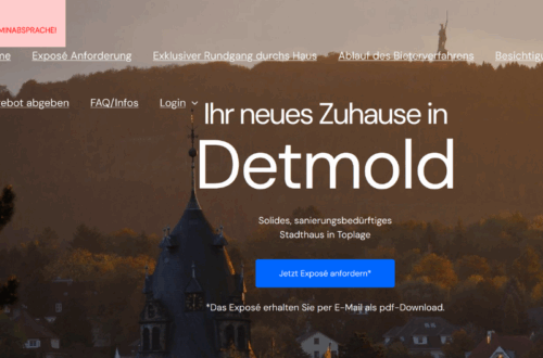 Startseite der Webseite zuhause-in-detmold.de